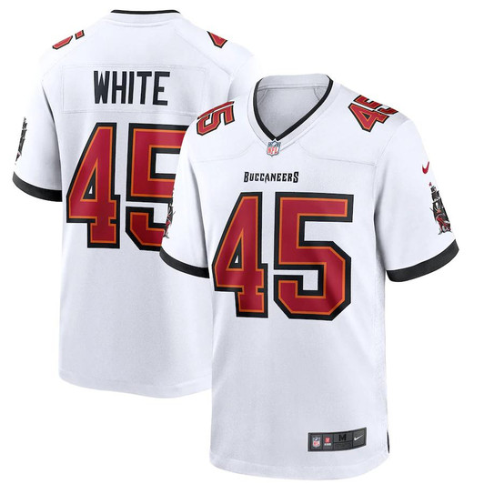[FULLY STITCHED] Tampa Bay Buccaneers Devin White White Style 7 Limited Football Jersey 
