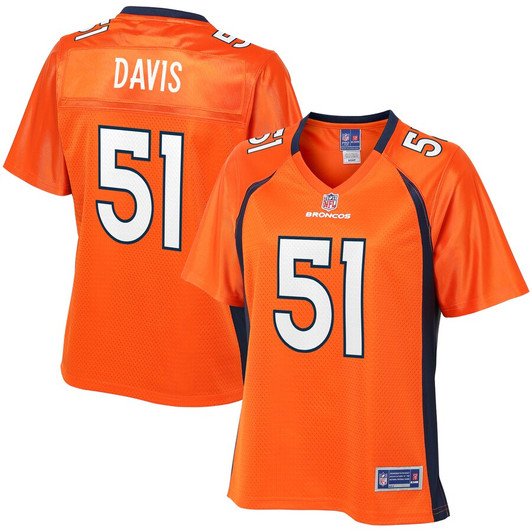 [FULLY STITCHED] Denver Broncos Todd Davis Orange Limited Football Jersey 
