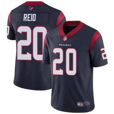 [FULLY STITCHED] #20 Houston Texans Justin Reid Navy Blue Limited Football Jersey 