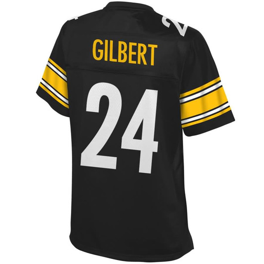 [FULLY STITCHED] Pittsburgh Steelers Justin Gilbert Black Limited Football Jersey 