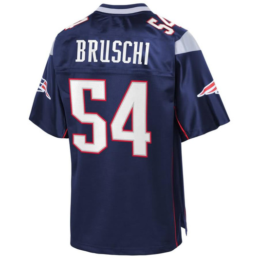 [FULLY STITCHED] New England Patriots Tedy Bruschi Retired Navy Limited Football Jersey 