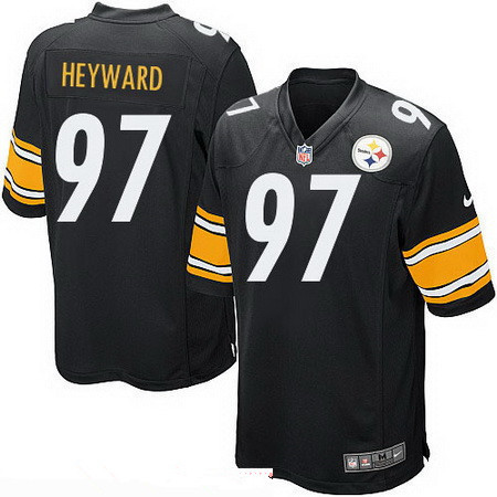 [FULLY STITCHED] #97 Pittsburgh Steelers Cameron Heyward Black Style 3 Limited Football Jersey 