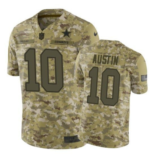 [FULLY STITCHED] Dallas Cowboys Tavon Austin Camo Limited Football Jersey 