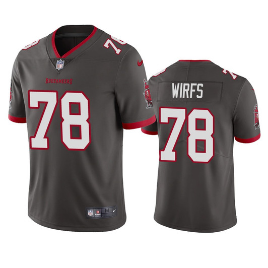 [FULLY STITCHED] Tampa Bay Buccaneers Tristan Wirfs Pewter 2020 Draft Limited Football Jersey 