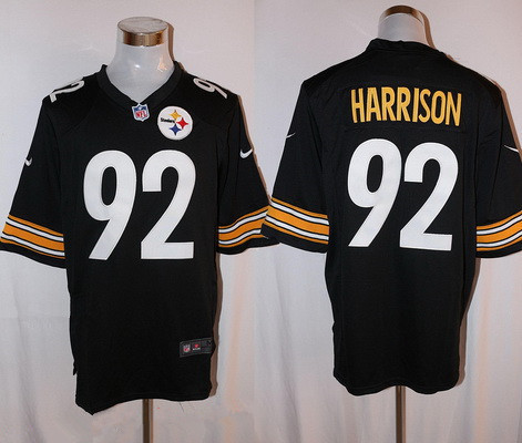 [FULLY STITCHED] #92 Pittsburgh Steelers James Harrison Black Style 2 Limited Football Jersey 