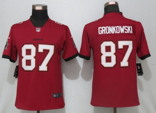 [FULLY STITCHED] #87 Tampa Bay Buccaneers Rob Gronkowski 2020 Red Limited Football Jersey 