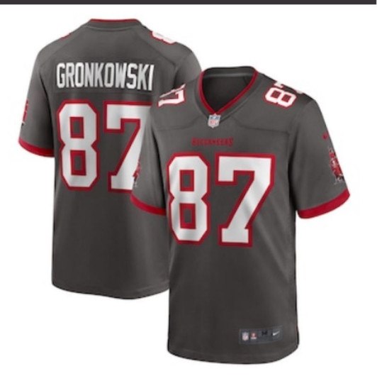 [FULLY STITCHED] #87 Tampa Bay Buccaneers Rob Gronkowski 2020 Brown Limited Football Jersey 