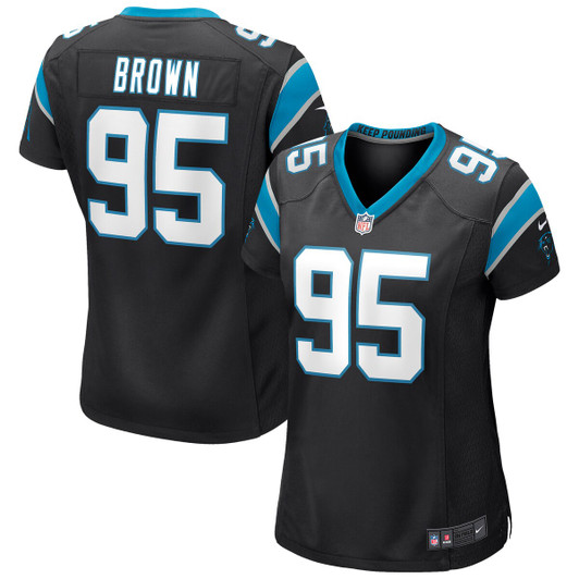 [FULLY STITCHED] Carolina Panthers Derrick Brown Black Style 5 Limited Football Jersey 