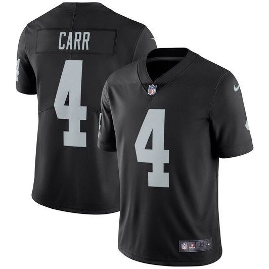 [FULLY STITCHED] Las Vegas Raiders Derek Carr Black Style 4 Limited Football Jersey 
