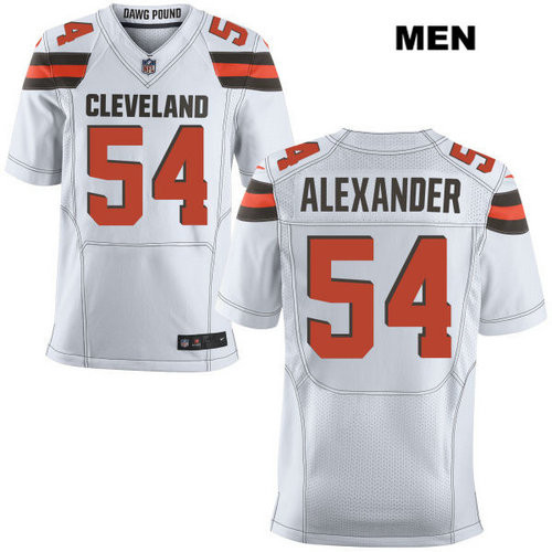 [FULLY STITCHED] #54 Cleveland Browns Dominique Alexander White Limited Football Jersey 