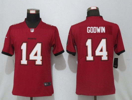 [FULLY STITCHED] #14 Tampa Bay Buccaneers Chris Godwin 2020 Garnet Limited Football Jersey 