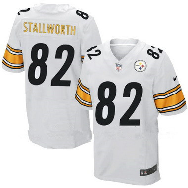 [FULLY STITCHED] #82 Pittsburgh Steelers John Stallworth White Limited Football Jersey 