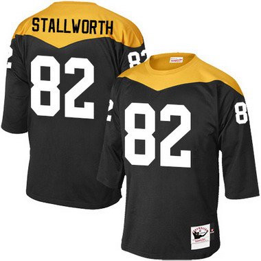 [FULLY STITCHED] #82 Pittsburgh Steelers John Stallworth Black 1967 Home Throwback Limited Football Jersey 