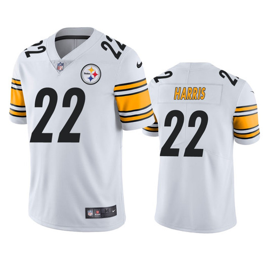 [FULLY STITCHED] Pittsburgh Steelers Najee Harris 2021 Draft White Limited Football Jersey 