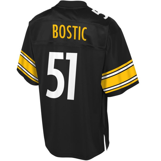 [FULLY STITCHED] Pittsburgh Steelers Jon Bostic Black Limited Football Jersey 