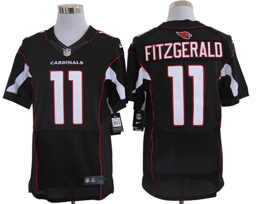 [FULLY STITCHED] #11 Arizona Cardinals Larry Fitzgerald Black Limited Football Jersey 