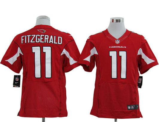 [FULLY STITCHED] #11 Arizona Cardinals Larry Fitzgerald Red Limited Football Jersey 