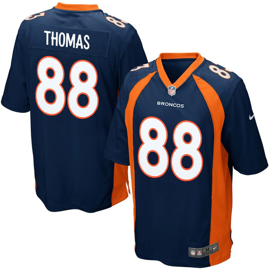 [FULLY STITCHED] Denver Broncos Demaryius Thomas Navy Blue Limited Football Jersey 