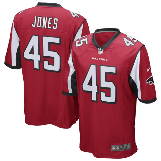 [FULLY STITCHED] Atlanta Falcons Deion Jones Red Limited Football Jersey 