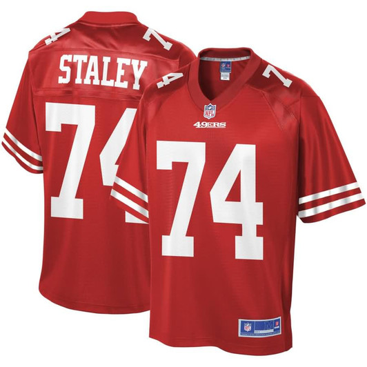 [FULLY STITCHED] San Francisco 49ers Joe Staley Scarlet Limited Football Jersey 