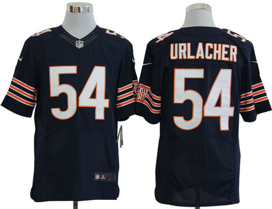 [FULLY STITCHED] #54 Chicago Bears Brian Urlacher Blue Limited Football Jersey 