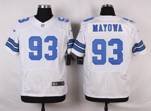 [FULLY STITCHED] #93 Dallas Cowboys Benson Mayowa White Road Limited Football Jersey 