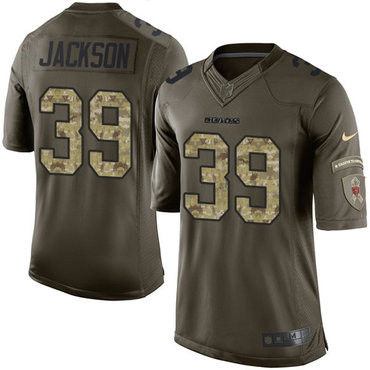 [FULLY STITCHED] #39 Chicago Bears Eddie Jackson Green Salute To Service Limited Football Jersey 