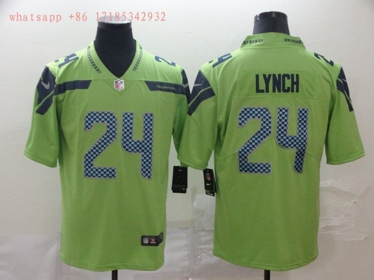 [FULLY STITCHED] #24 Seattle Seahawks Marshawn Lynch 2020 Green Limited Football Jersey 