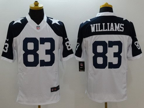 [FULLY STITCHED] #83 Dallas Cowboys Terrance Williams White Thanksgiving Alternate Style 2 Limited Football Jersey 