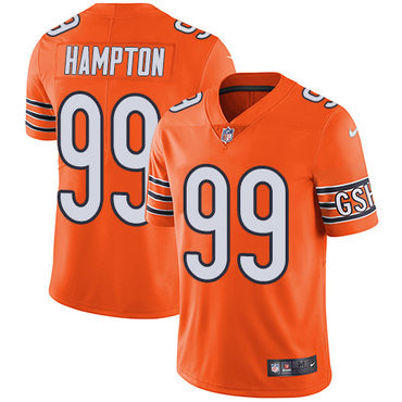 [FULLY STITCHED] #99 Chicago Bears Dan Hampton Orange Rush Limited Football Jersey 