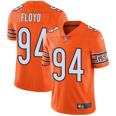 [FULLY STITCHED] #94 Chicago Bears Leonard Floyd Orange Rush Limited Football Jersey 