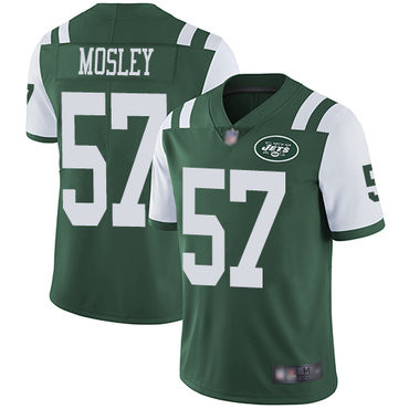 [FULLY STITCHED] #57 New York Jets Cj Mosley Green Style 3 Limited Football Jersey 