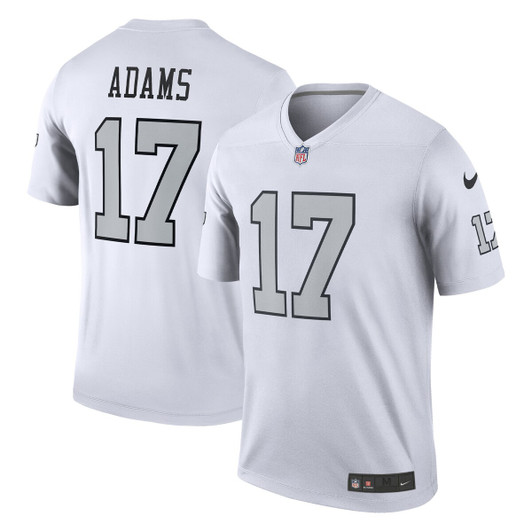 [FULLY STITCHED] Las Vegas Raiders Davante Adams Alternate White Style 3 Limited Football Jersey 