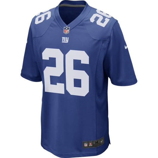 [FULLY STITCHED] New York Giants Saquon Barkley 2018 Draft First Round Pick Royal Limited Football Jersey 