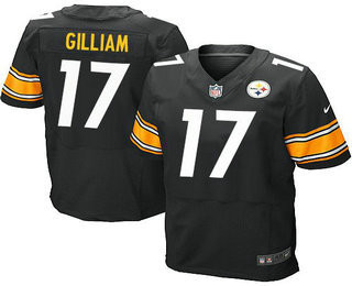 [FULLY STITCHED] #17 Pittsburgh Steelers Joe Gilliam Black Limited Football Jersey 