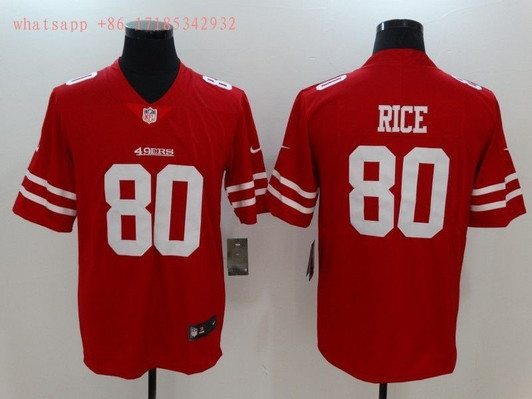 [FULLY STITCHED] #80 San Francisco 49ers Jerry Rice 2020 Red Limited Football Jersey 