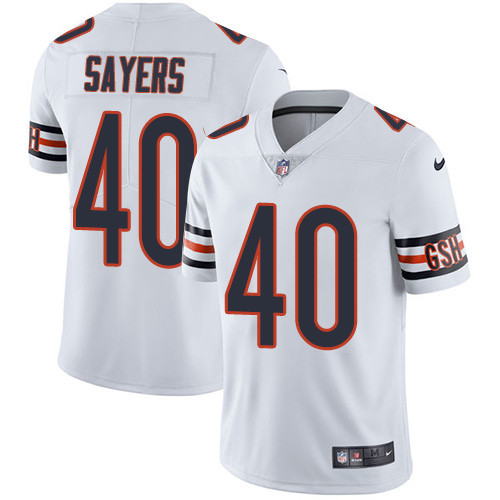 [FULLY STITCHED] #40 Chicago Bears Gale Sayers White Limited Football Jersey 