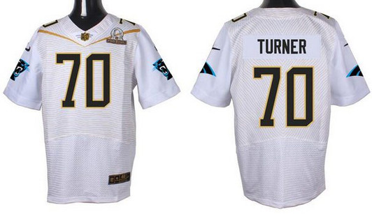 [FULLY STITCHED] #70 Carolina Panthers Trai Turner Black 2016 Pro Bowl Limited Football Jersey 