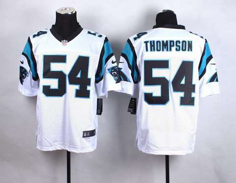 [FULLY STITCHED] #54 Carolina Panthers Shaq Thompson White Limited Football Jersey 