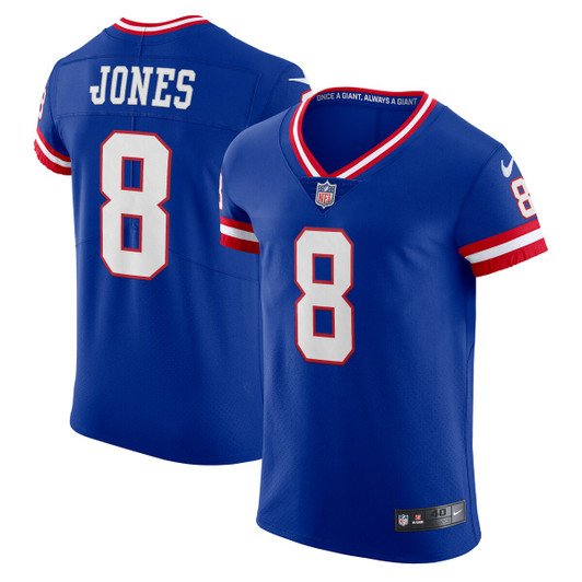 [FULLY STITCHED] New York Giants Daniel Jones Classic Royal Style 3 Limited Football Jersey 