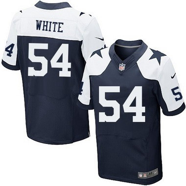 [FULLY STITCHED] #54 Dallas Cowboys Randy White Navy Blue Thanksgiving Limited Football Jersey 