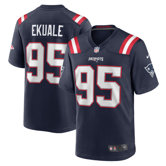 [FULLY STITCHED] New England Patriots Daniel Ekuale American Navy Limited Football Jersey 