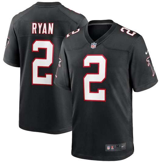[FULLY STITCHED] Atlanta Falcons Matt Ryan Black Throwback Limited Football Jersey 