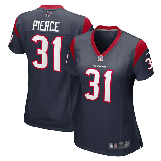 [FULLY STITCHED] Houston Texans Dameon Pierce Navy Style 7 Limited Football Jersey 