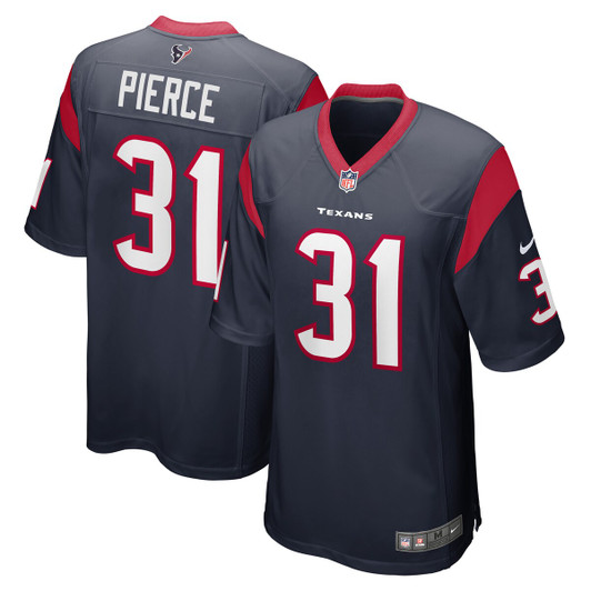 [FULLY STITCHED] Houston Texans Dameon Pierce Navy Style 8 Limited Football Jersey 