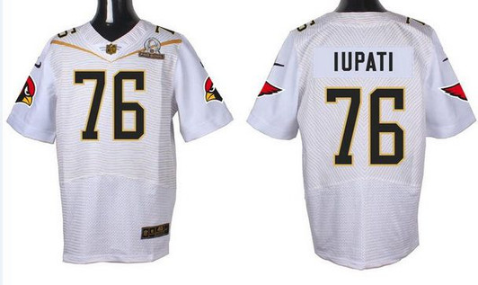 [FULLY STITCHED] #76 Arizona Cardinals Mike Iupati White 2016 Pro Bowl Limited Football Jersey 