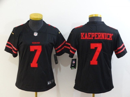 [FULLY STITCHED] #7 San Francisco 49ers Colin Kaepernick 2020 Black Style 2 Limited Football Jersey 