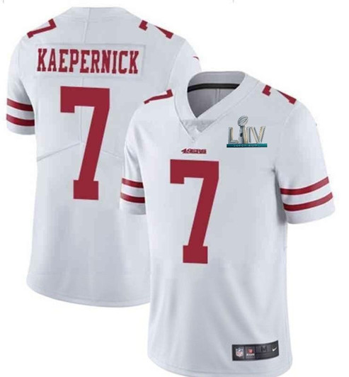 [FULLY STITCHED] #7 San Francisco 49ers Colin Kaepernick 2020 White Style 3 Limited Football Jersey 