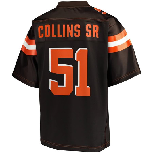 [FULLY STITCHED] Cleveland Browns Jamie Collins Brown Limited Football Jersey 