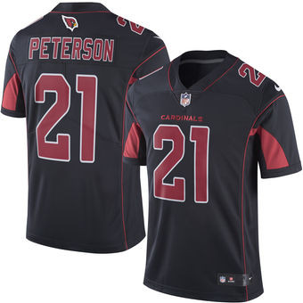 [FULLY STITCHED] #21 Arizona Cardinals Patrick Peterson Black Color Rush Limited Football Jersey 